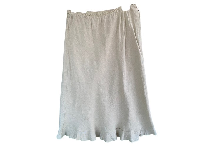 Bryn Walker Bias Slip Skirt -L- Sage Green Linen