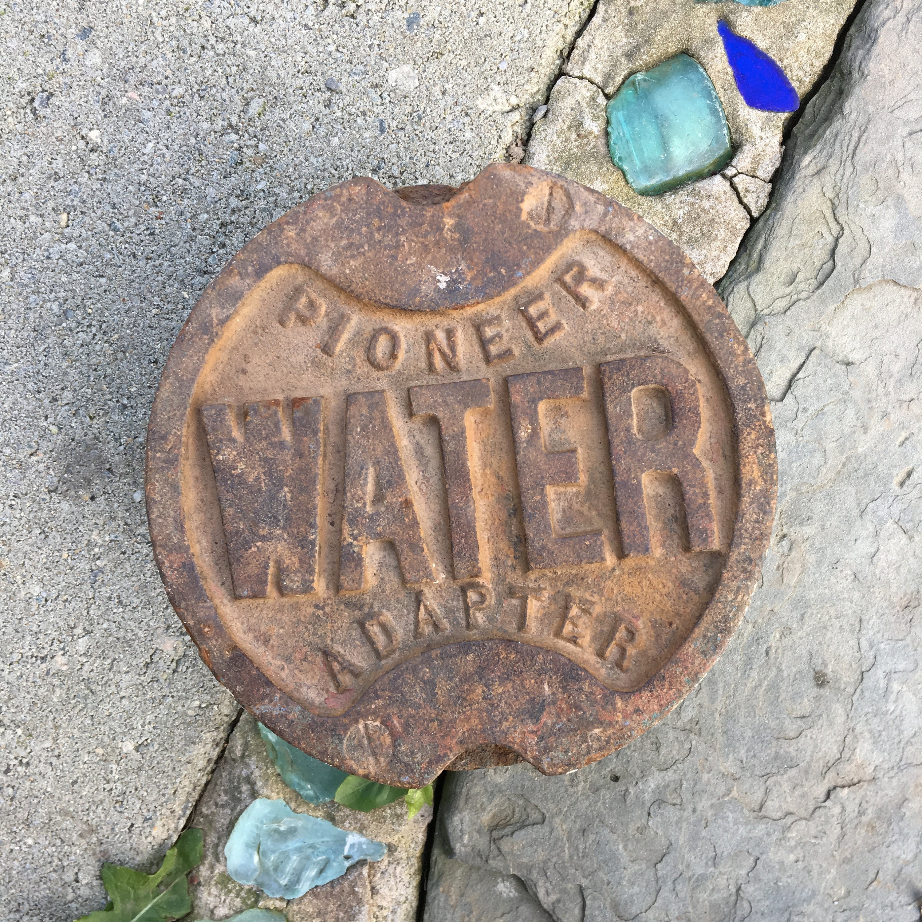 Salvaged Vintage Metal Water Pipe Adapter Cover