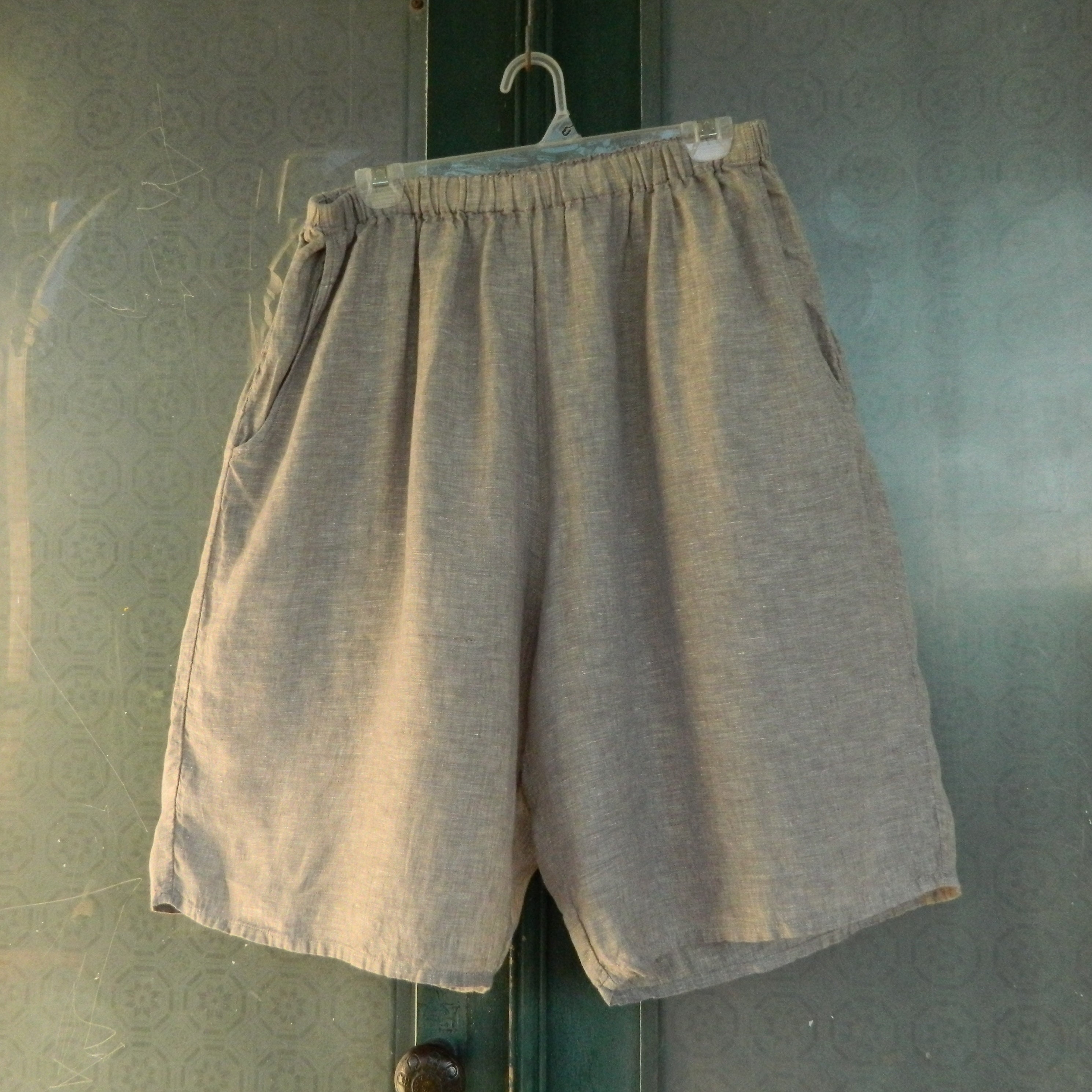 FLAX Engelhart Shorts -L- Basalt Gray Linen