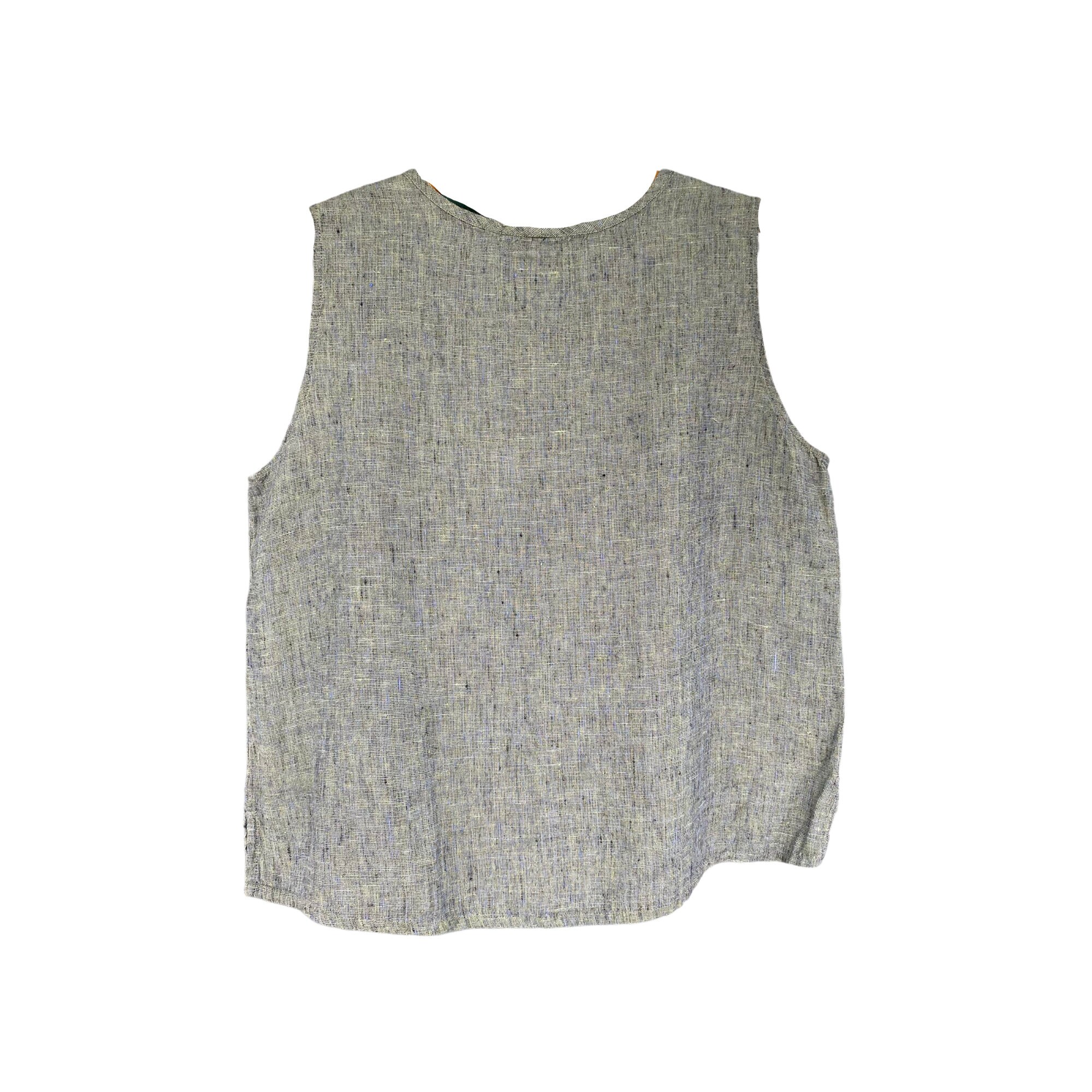 FLAX Engelhart Basic 2002 Tank -M- Yarn-Dyed Aquatic Linen