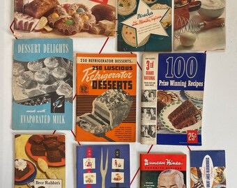 Lot of 10 Vintage Advertising Cookbooks 1950s