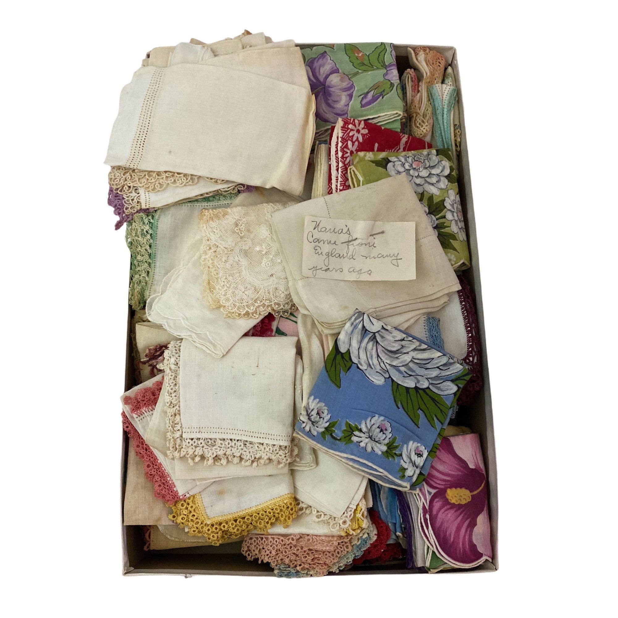 Collection of 192 Vintage Hankies