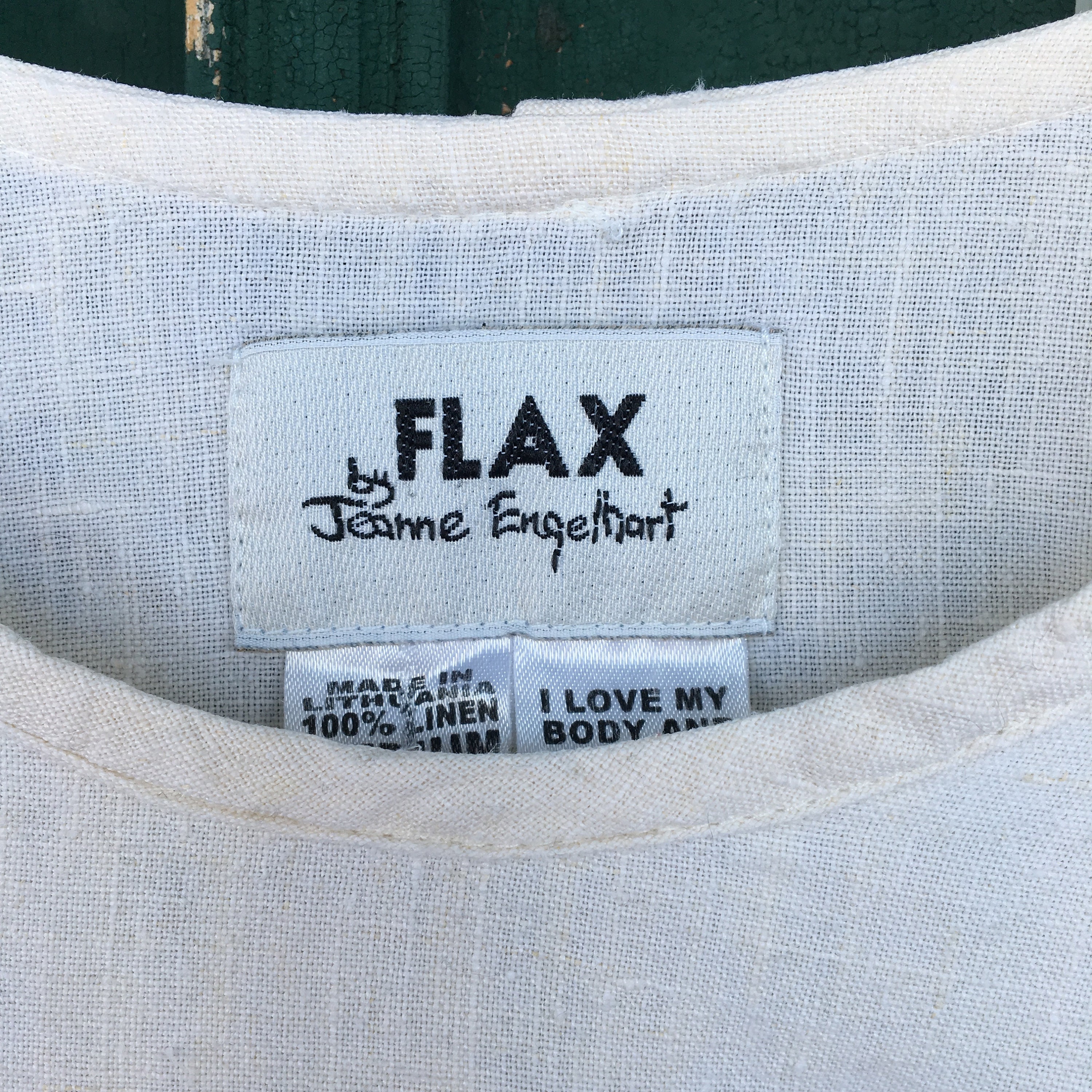 FLAX Engelhart Long Sleeve Simplified Shirt -M- Cream Linen