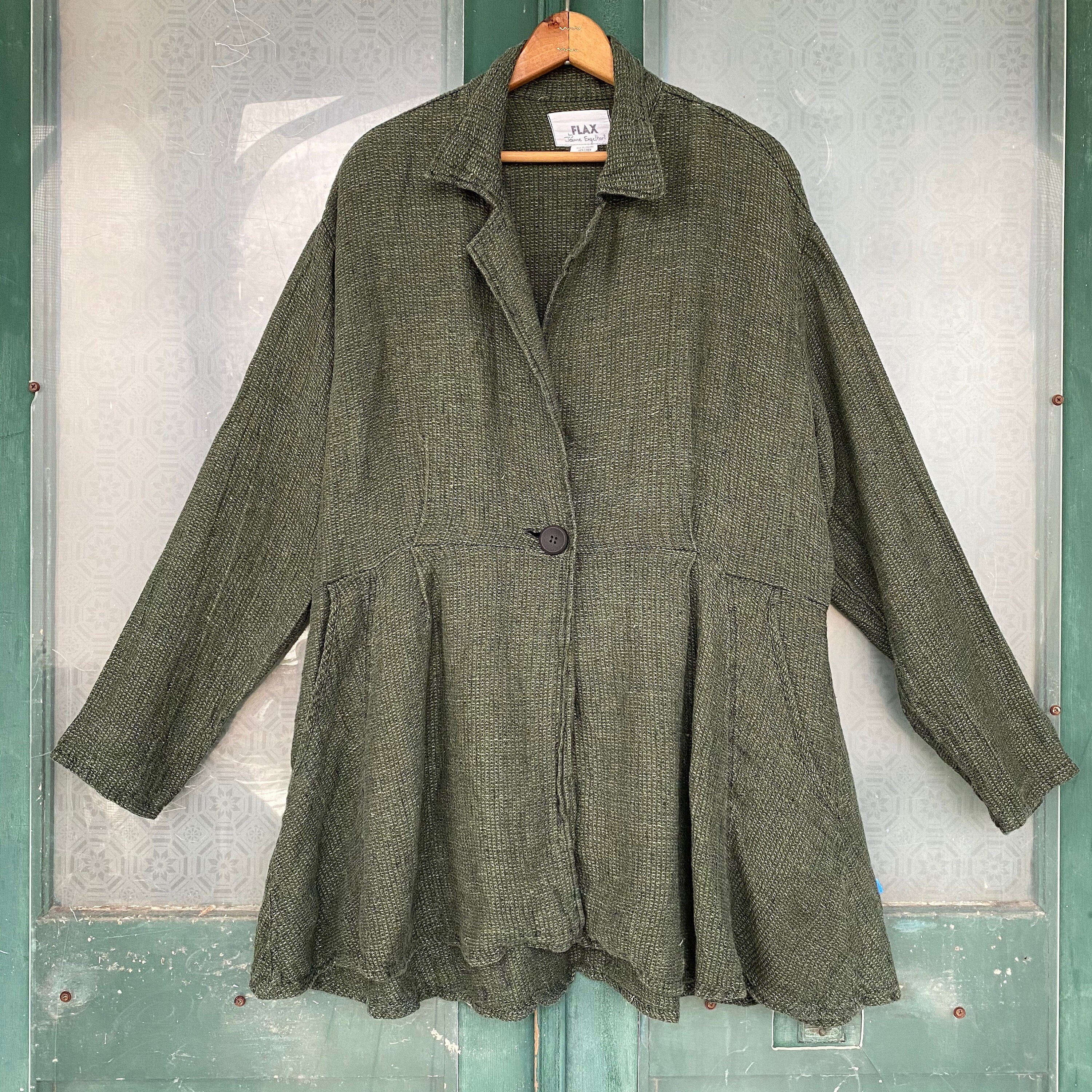 FLAX Engelheart My Hero's Coat Retro Edwardian Jacket -L- Green Ivy ...