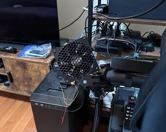 Adjustable Fan Mount For Tubular Sim Rig