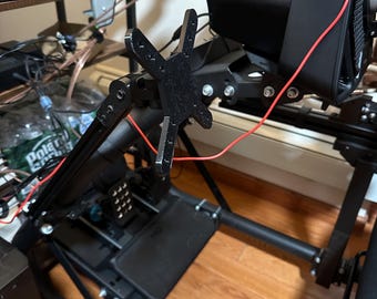 Sim Rig Button Box Mount: VESA 100mm/75mm/50mm Articulating Arm