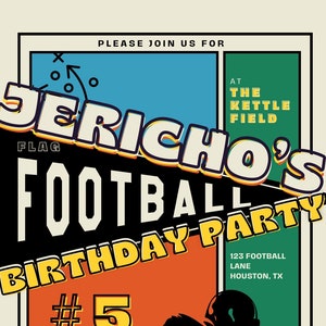 Football Birthday Party Invitation