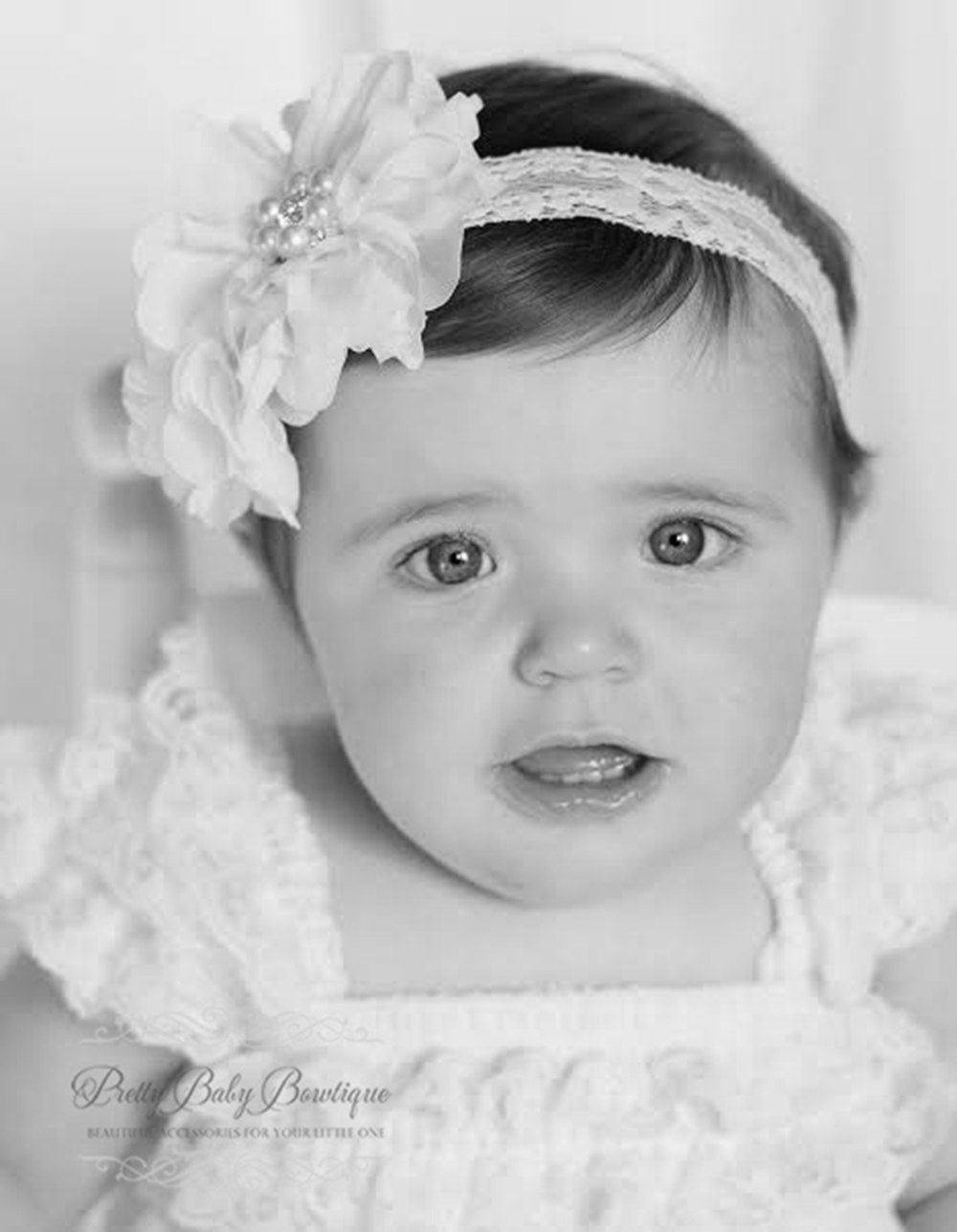 Christening Headband White Baby Baptism Headband Baby Girl Etsy