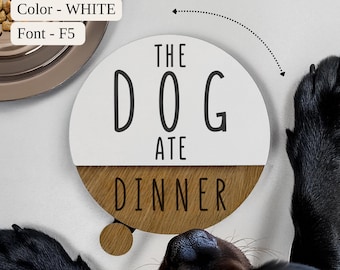 Personalisierter Fütterungsplan für Haustiere, individuelles Erinnerungsschild für Hunde, Frühstücks-, Mittags- und Abendessen-Tracker, Geschenk für Tierbesitzer