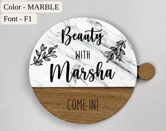Beauty Bar Sign, Salon Door Sign, Personalized Business Sign, Salon Signage, Tanning Hair Nail Beauty Salon, Clinic, Treatment room