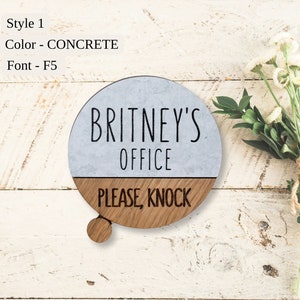 Personalized work from home Privacy Door Sign, Door handle sign, Home Office sign, Do not Disturb sign, Therapy sign, In session sign