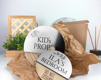 Personalized Bedroom Door Sign, Custom Name Plate, Stylish Door Decor for Kids and Adults, Available in Large and Small Sizes