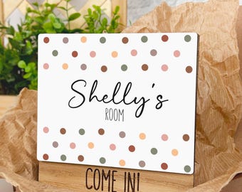 Christmas Door Sign, Personalized Name Plate, Custom Rotating Status Door Decor, Do Not Disturb, Please Knock, Come In, Office Door Sign