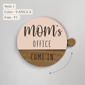 Personalized Door Sign with Rotating Status Segments: Customizable for Any Space - Door Office Sign, New Job Business Decor