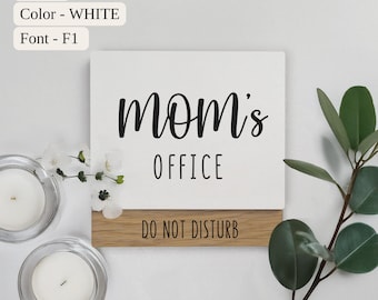 Custom Mom’s Office Door Sign, Personalized Home Office Decor, Mom’s Door Plaque, Unique Gift for Mom, Stylish Mom Office Decor