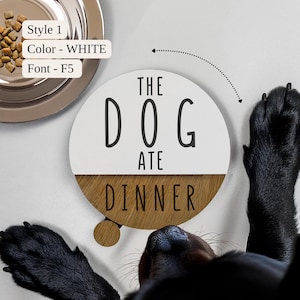 Personalisierte Futtertabelle für Haustiere, Individuelles Hunde Erinnerungsschild, Frühstück Mittagessen Abendessen Tracker, Geschenk für Tierbesitzer