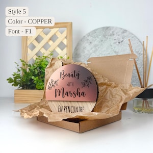 Custom Salon Door Plaque - Professional Status Indicator, Don’t Disturb, Come In, Customizable Text & Logo, Gift for Business Owners