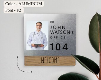 Custom Doctor Wood Door Sign, Thank You Gift for Doctor, Appreciation Gift for Doctor, Recognition Gift, Office Door Name Plate