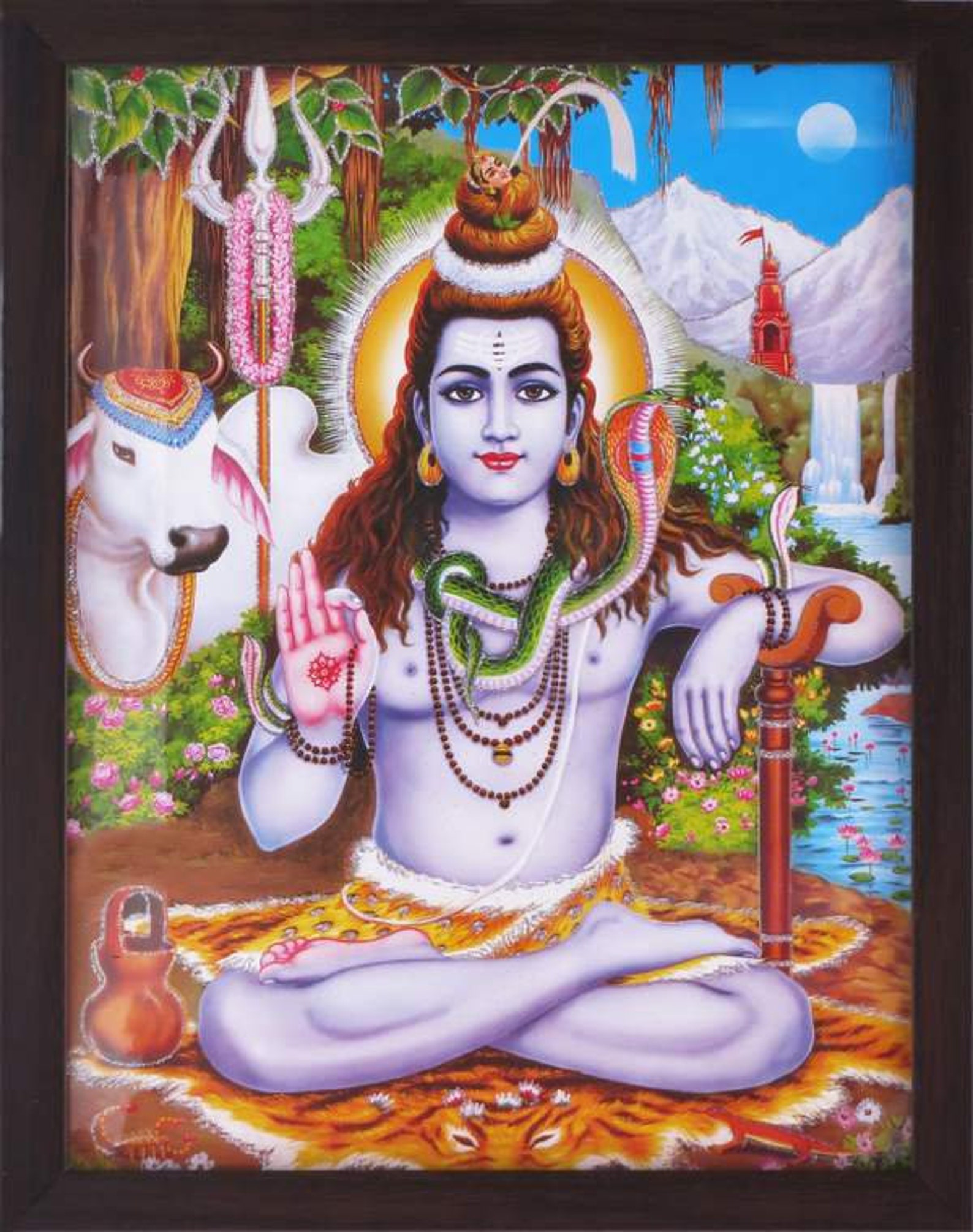 Supreme Lord of Hindu Religion Lord Shiva with His cow nandi Etsy