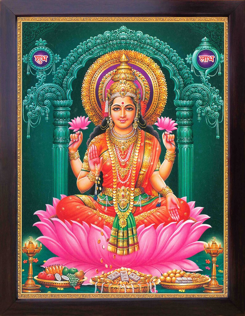 Hindu Goddess Maa Lakshmi Goddess of Money and prosperity and | Etsy