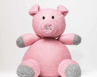 Knitted Pig Doll, Stuffed Toy