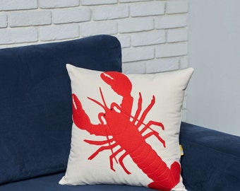 Lobster, Decorative Cushion