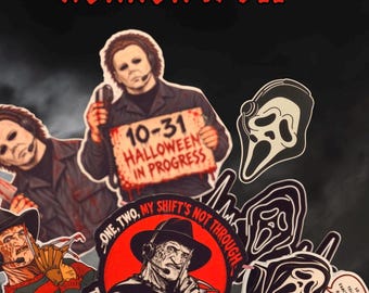 Horror 911 Dispatcher Stickers, Spooky First Responder Stickers, Halloween Gift