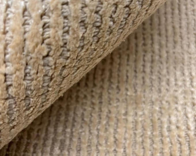Hand-Knotted Beige Textured Area Rug |8x10 Ribbed Wool Minimalist Carpet | Custom Size Artisanal Solid Neutral Rug for Living Room & Bedroom