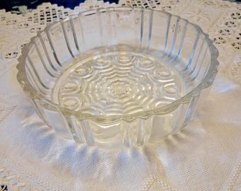 Vintage Anchor Hocking ' Old Cafe' Candy Dish, Lid missing