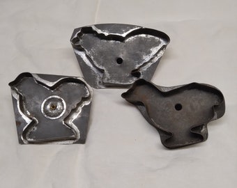 3 antique bird cookie cutters