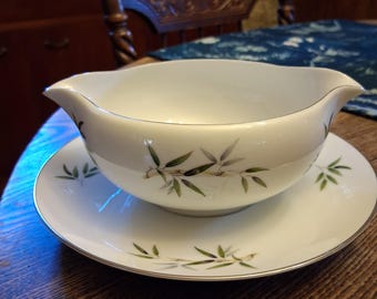 Wentworth China ' Bamboo' Pattern #7703 Gravy Boat