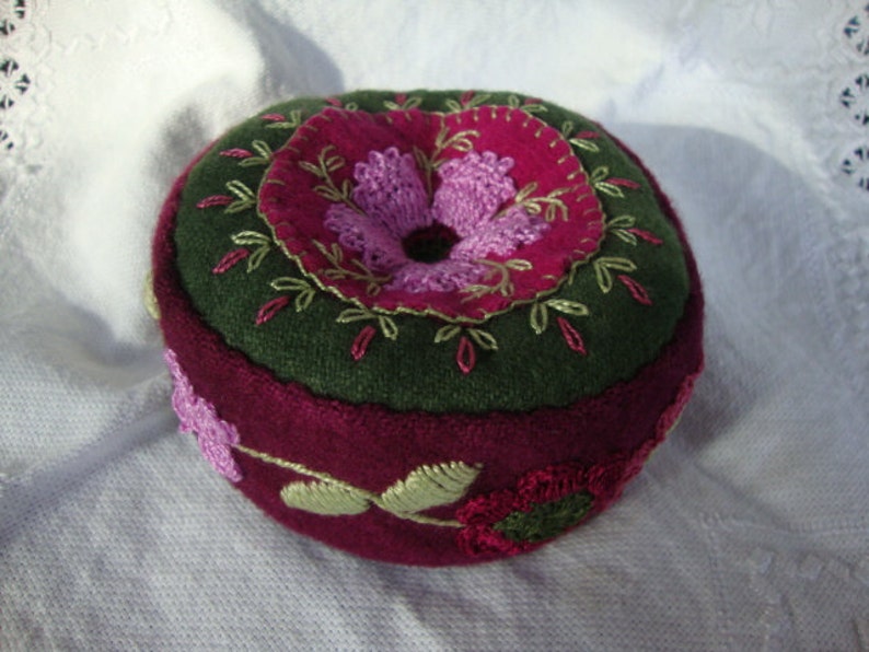 Blackberry and Orchid pincushion image 4