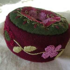 Blackberry and Orchid pincushion image 2