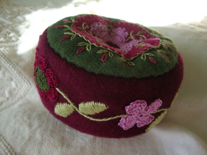 Blackberry and Orchid pincushion image 2