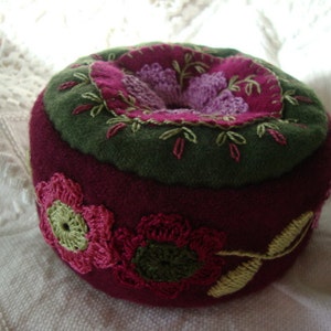 Blackberry and Orchid pincushion image 5