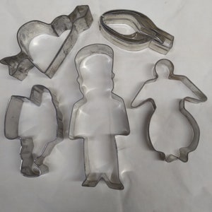 Seven cookie cutters
