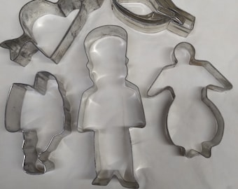 Seven cookie cutters