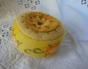 lemon yellow pincushion