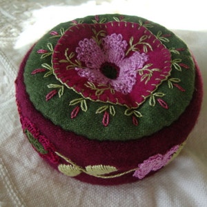 Blackberry and Orchid pincushion image 3
