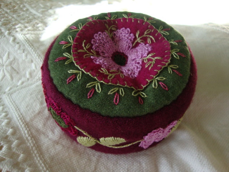 Blackberry and Orchid pincushion image 3