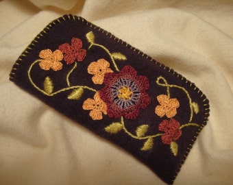 floral vine eyeglass case