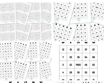 May include: A collection of printable bingo cards, with the text "360 Printable Bingo Cards PDF" at the top. The cards are arranged in a grid format with numbers. Several individual bingo cards are displayed, along with a sample bingo card.