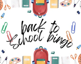 Back to school bingo