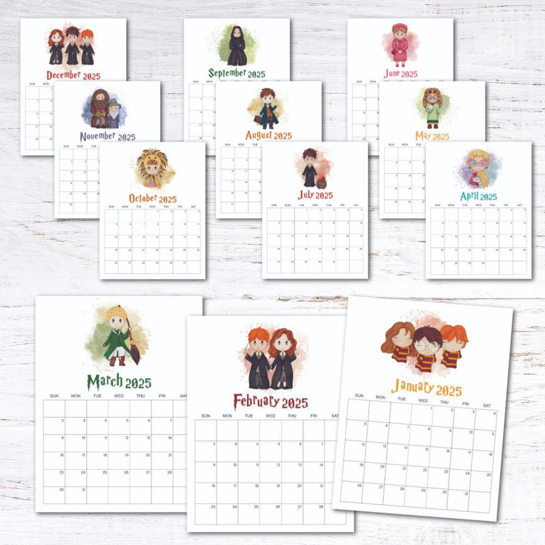 Updated 2025 Harry Potter Calendar Now With Space to Write Etsy