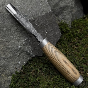 Wood Carving Gouge. Rounded Chisel for Woodworkers. Sculptural Carving Gouge. Woodworking Tool. Hand Forged Tool. Carbon Steel 52100.