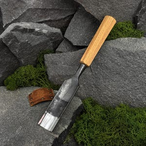 Wood Carving Gouge, Curved Chisel for Cups & Bowls , 52100 Steel Blade