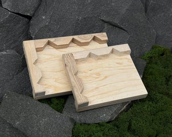 Ash Wood Bench Hook, Carving and Whittling Work Stop, Woodworking Tools and Chisel Control