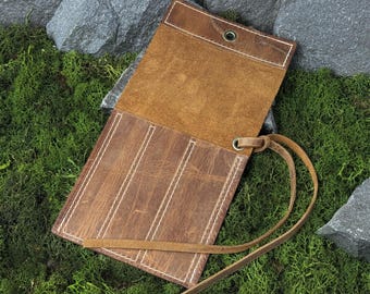 Leather Tool Case for 3 Wood Carving Chisels. Crazy Horse Leather Pouch. Tool Roll for Chisels and Carving Tools. Gift for Woodworkers.