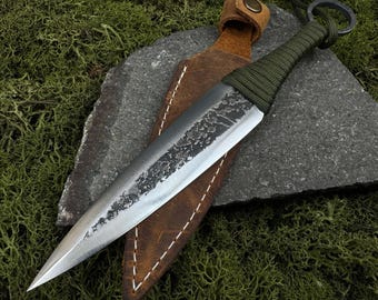 Wurfmesser, handgeschmiedet Paracord Messer, Geschenk für Ihn