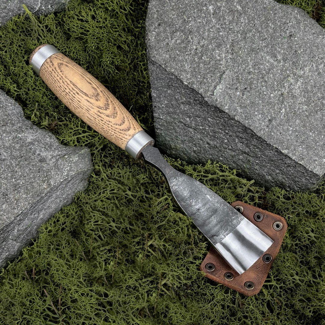Hand Forged Wood Carving Gouge. Rounded Chisel for Woodworker. Wood ...